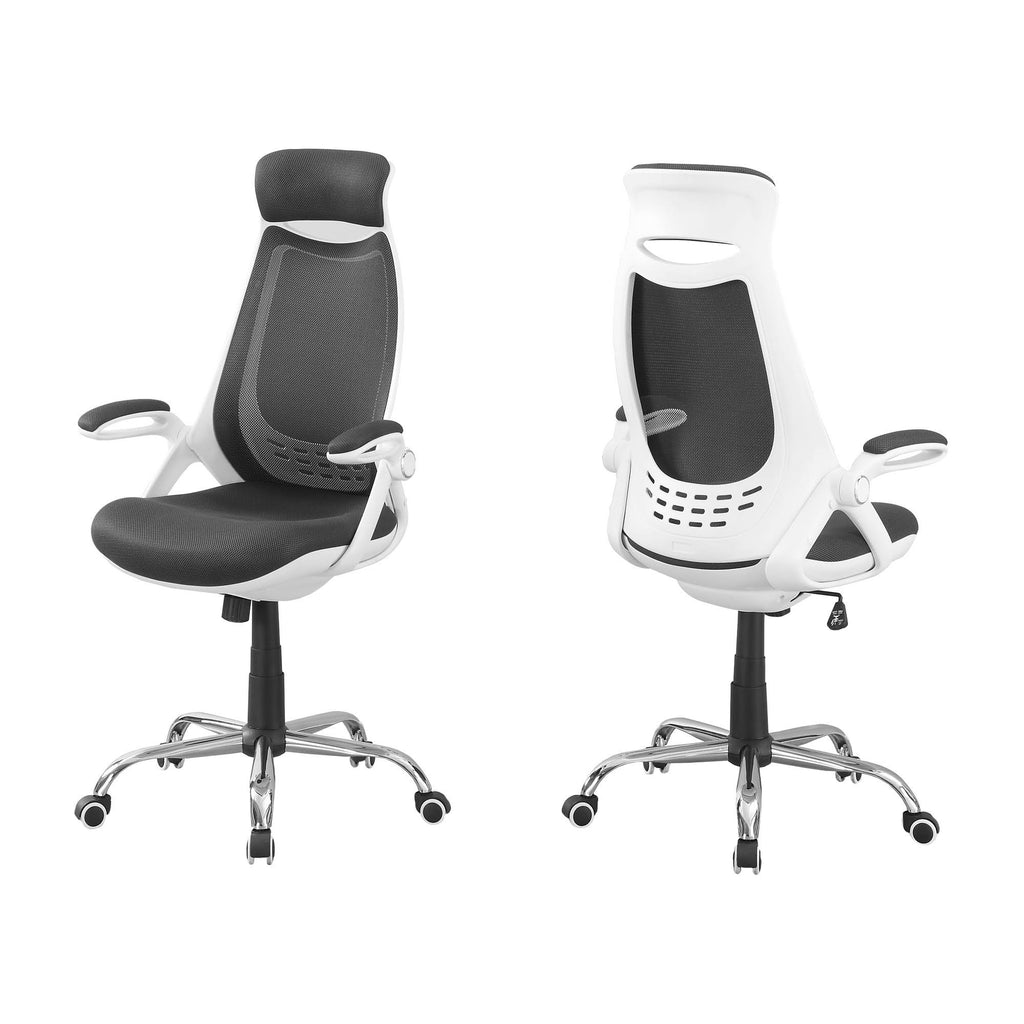 White/Gray Adjustable High Back Office Chair W4313