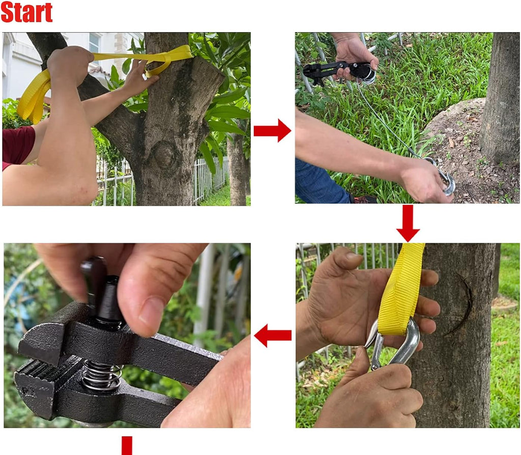 Zipline Tensioning Kit with Mini Ratchet, Cable Grip, Tree Sling, Pack of 2 U1651