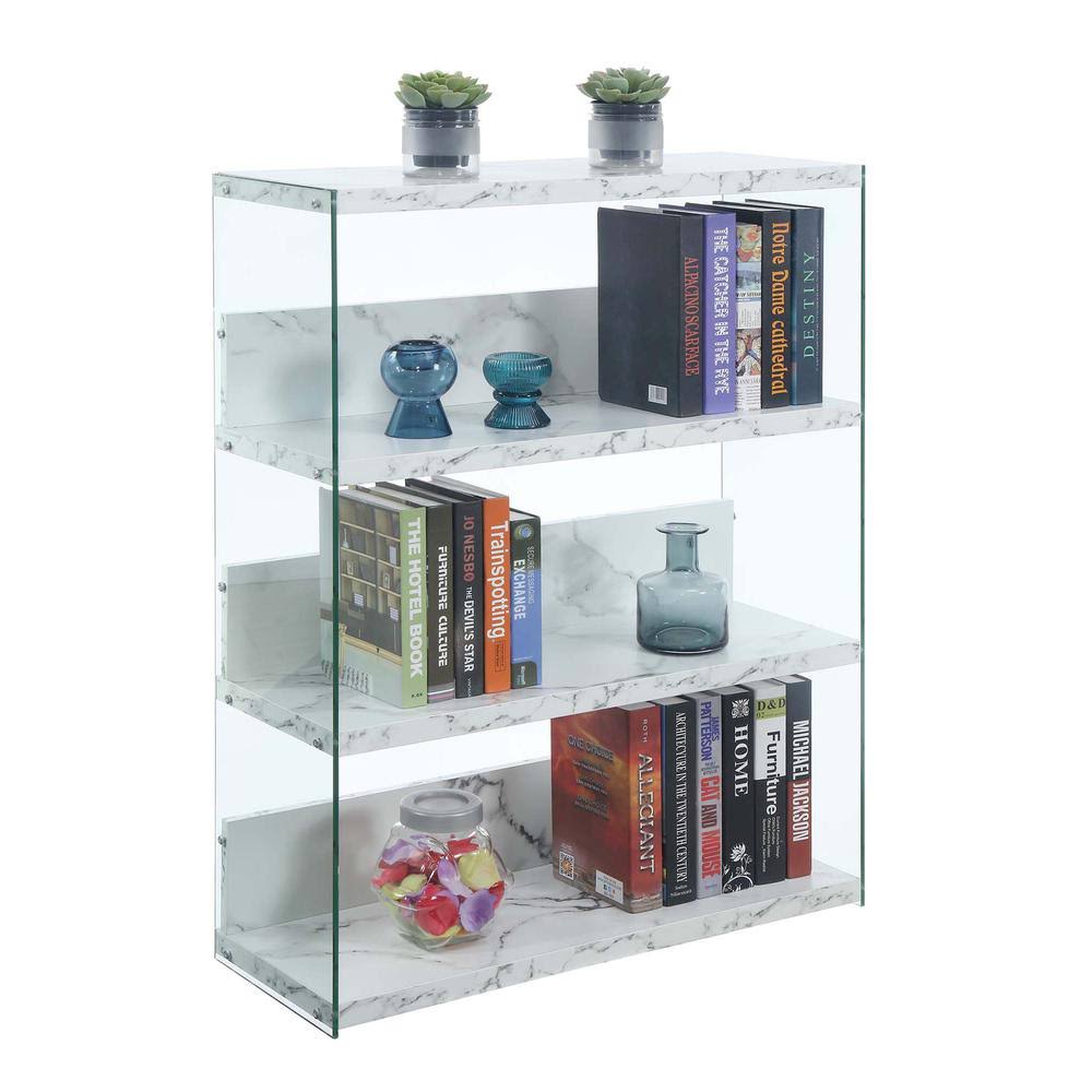 White 4 Tier Bookcase U2483