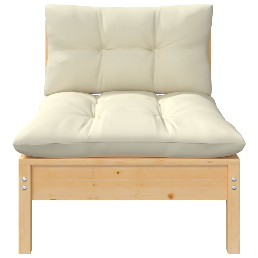 Patio Sofa with Cushions Solid Pinewood U957