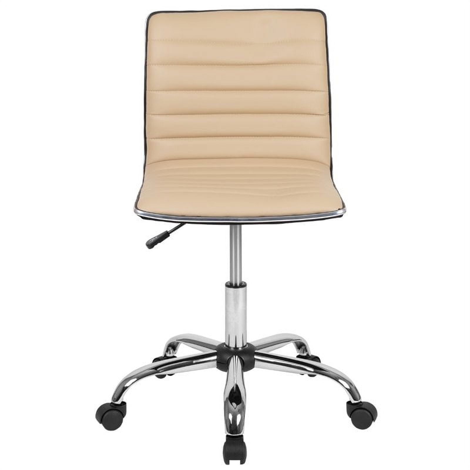 Tan Vinyl Low Back Swivel Office Chair G404420