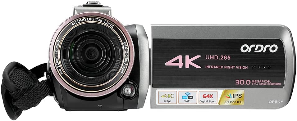4K Video Camera Night Vision Camcorder O693614