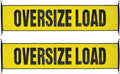 Oversize Load Banner with Heavy Duty Metal Hooks, 18 Inch x 84 Inch, Pack of 2 N5630