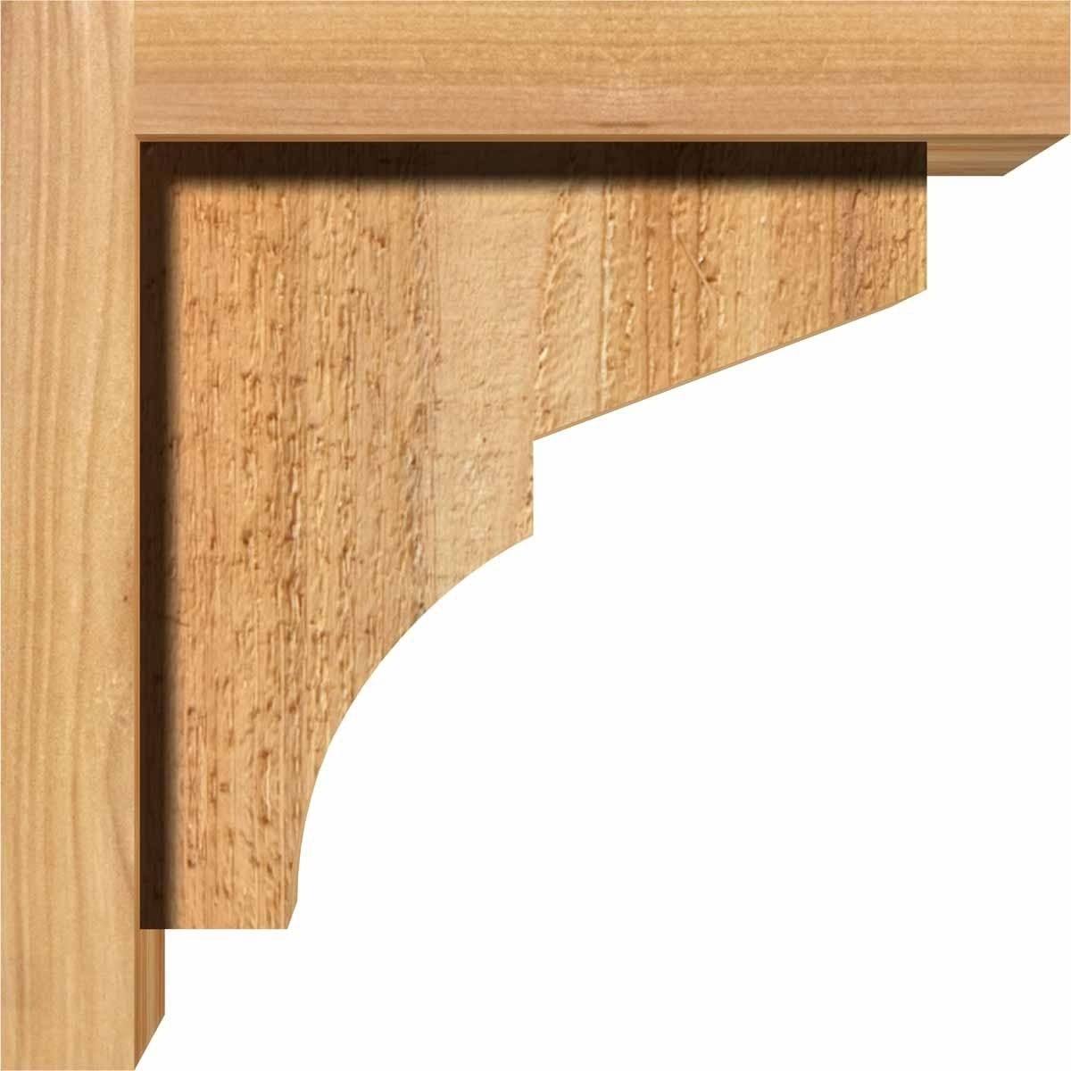 6x22W x 14x22D x 26x22H Western Red Cedar Corbel with Backplate Z5401