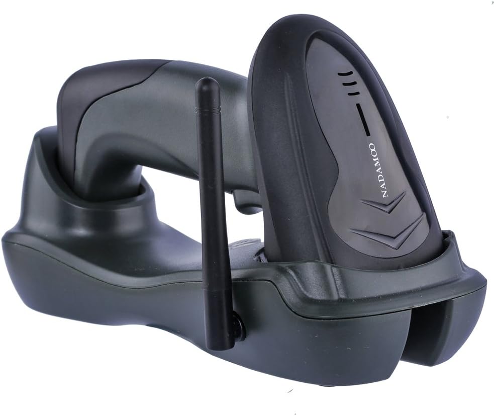 Wireless Barcode Scanner with Cradle, 2D Cordless Bar Code Reader CMOS Imager N2590