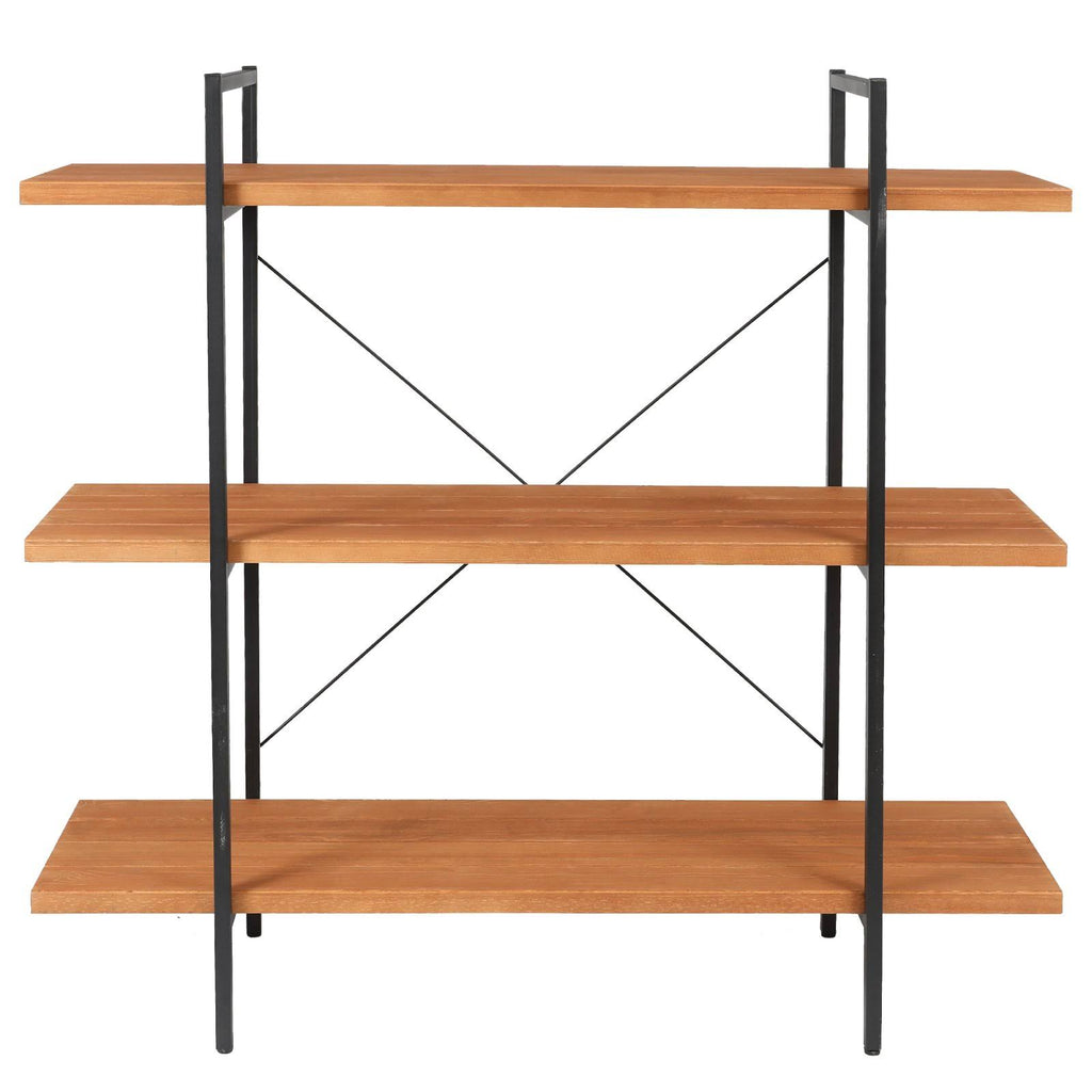 Wood and Metal Etagere Bookcase K709