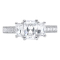 18K White Gold Three-Stone Diamond Engagement Ring X211