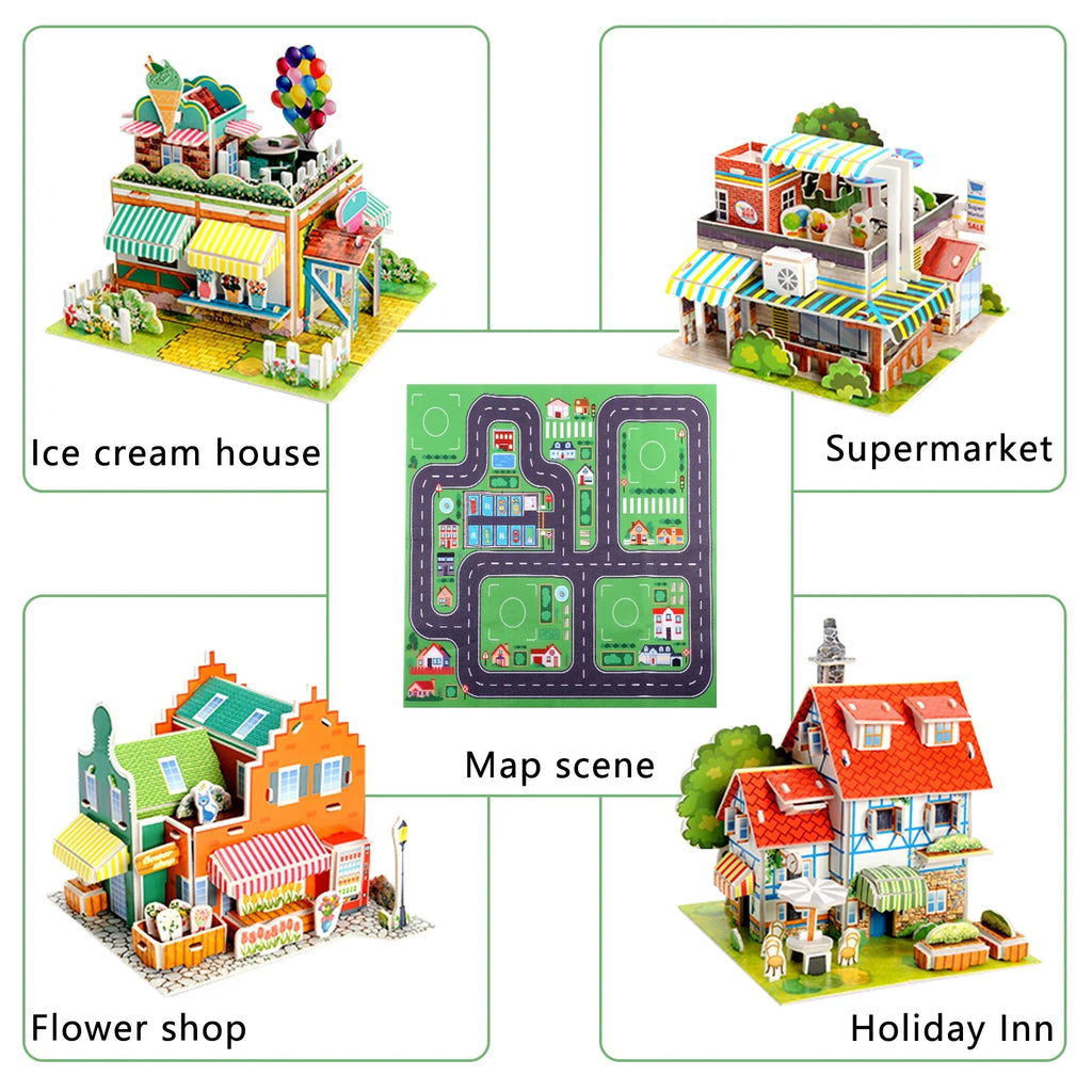 Building Blocks Set with 5 Toy Cars L632