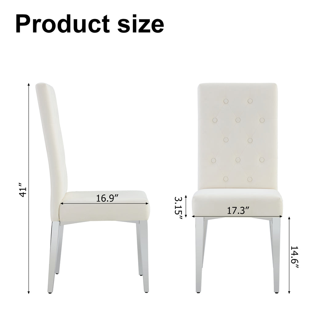 Beige Velvet Upholstered Dining Chairs Set of 2 Z98742