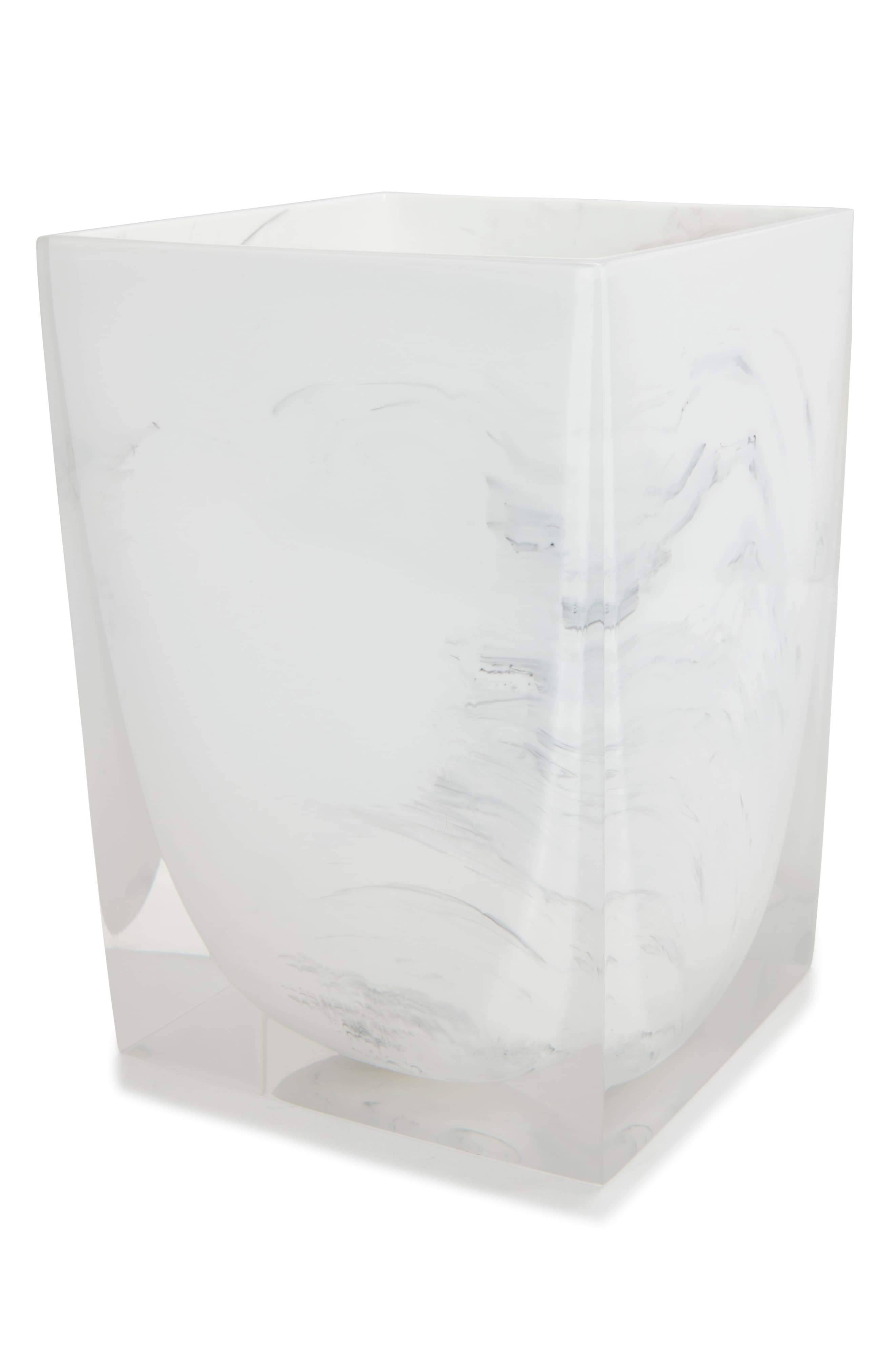 White/Black Wastebasket E8420
