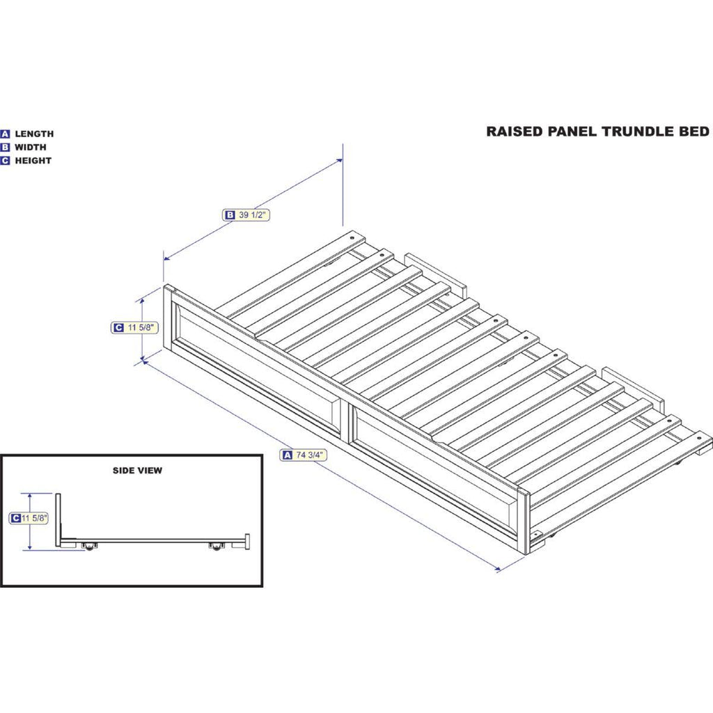 Caramel Latte Twin Raised Panel Trundle F958