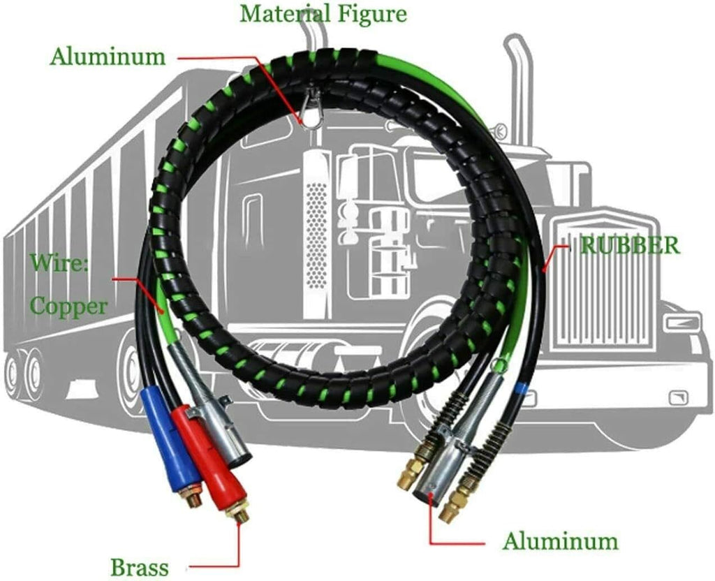 12 Ft 3-in-1 Truck Air Hose Assemblies S778