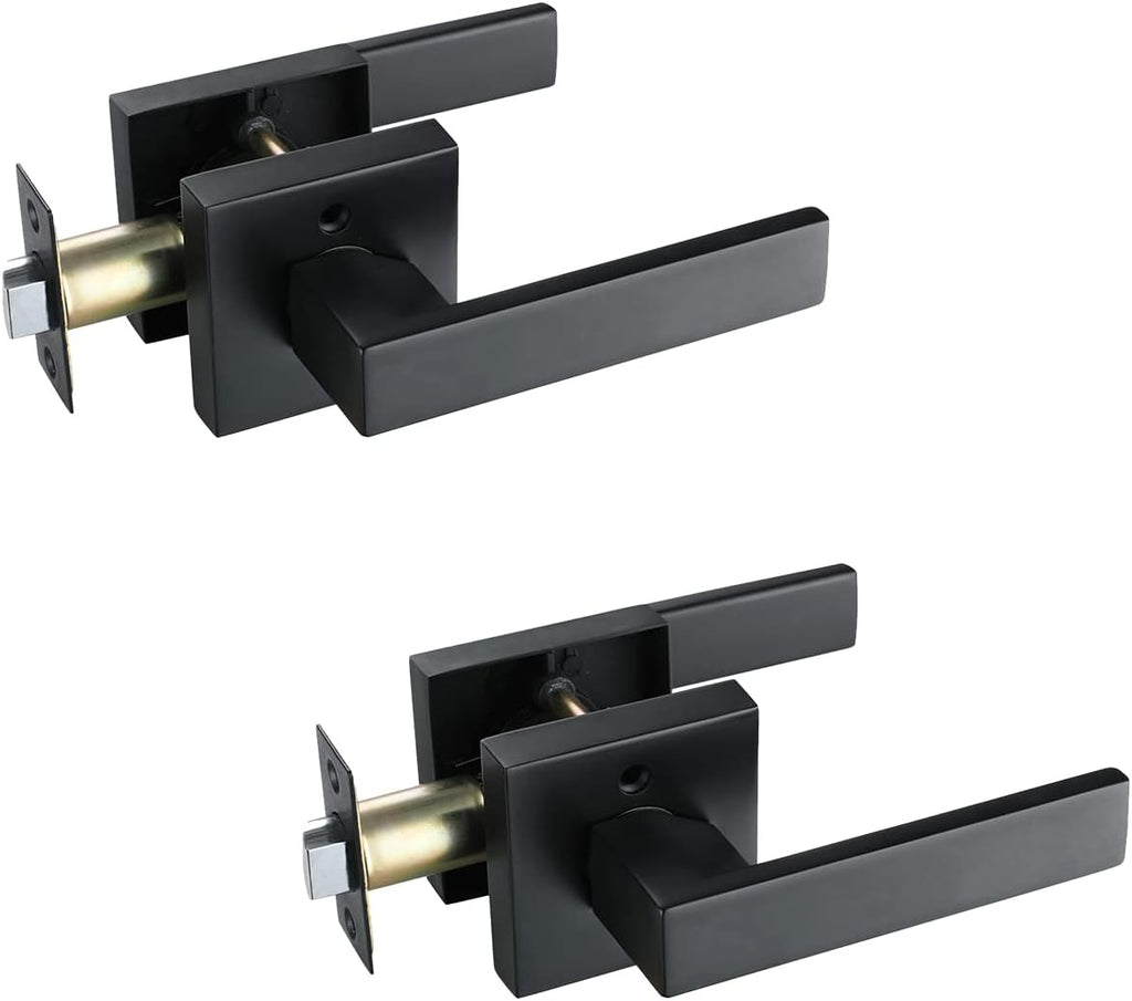 Matte Black Zinc Alloy Door Lever Lock C8040