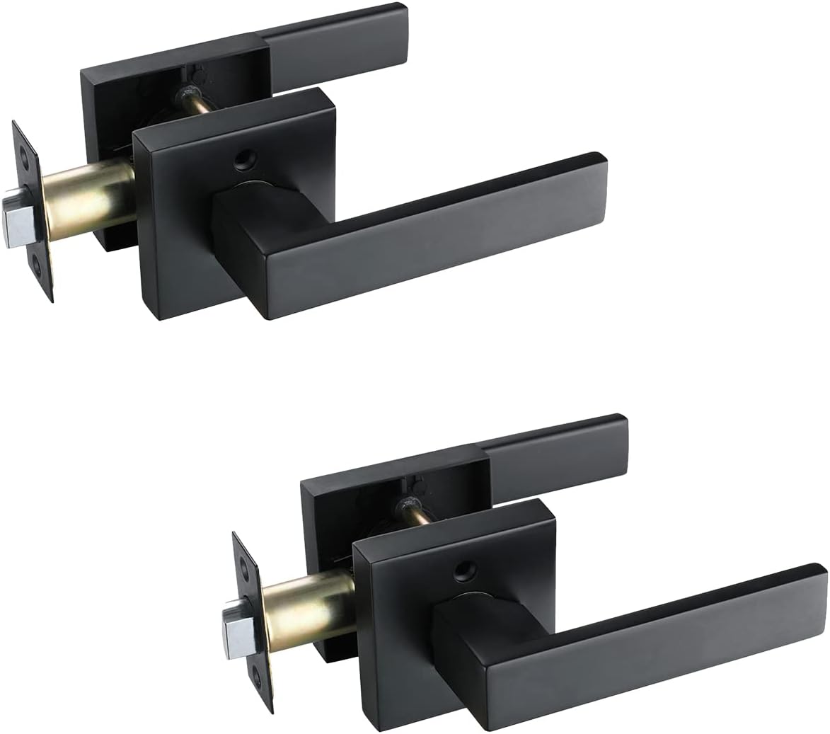 Matte Black Zinc Alloy Door Lever Lock C8040