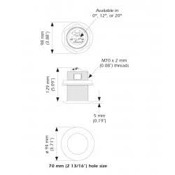 Chirp Bronze Thru-Hull Transducer T9585