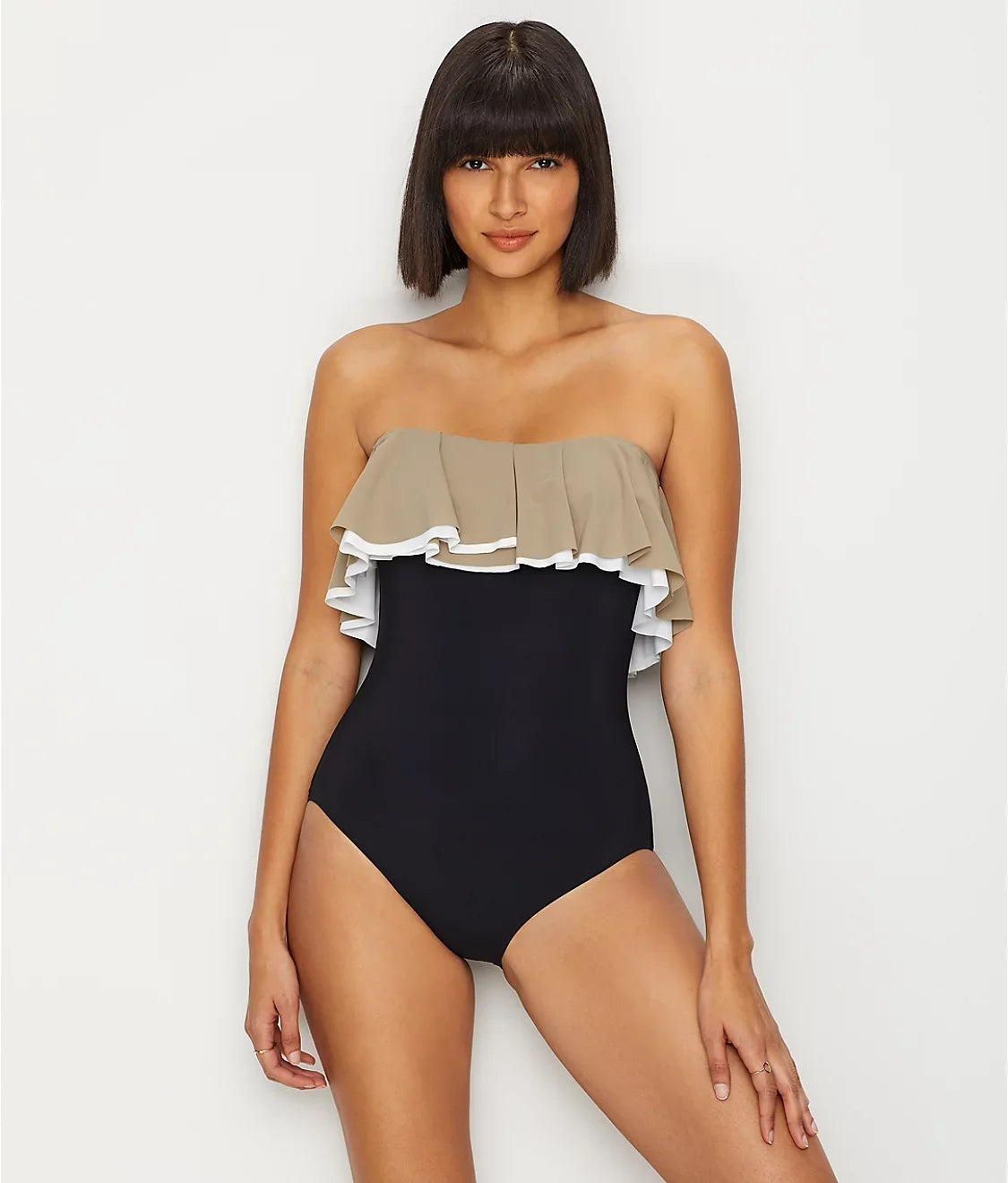 Agate Ruffle Bandeau One-Piece E322399