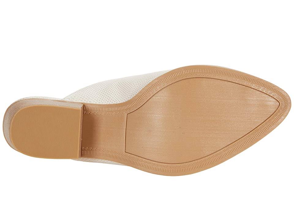 Cream Lizard Embossed Mule W276344