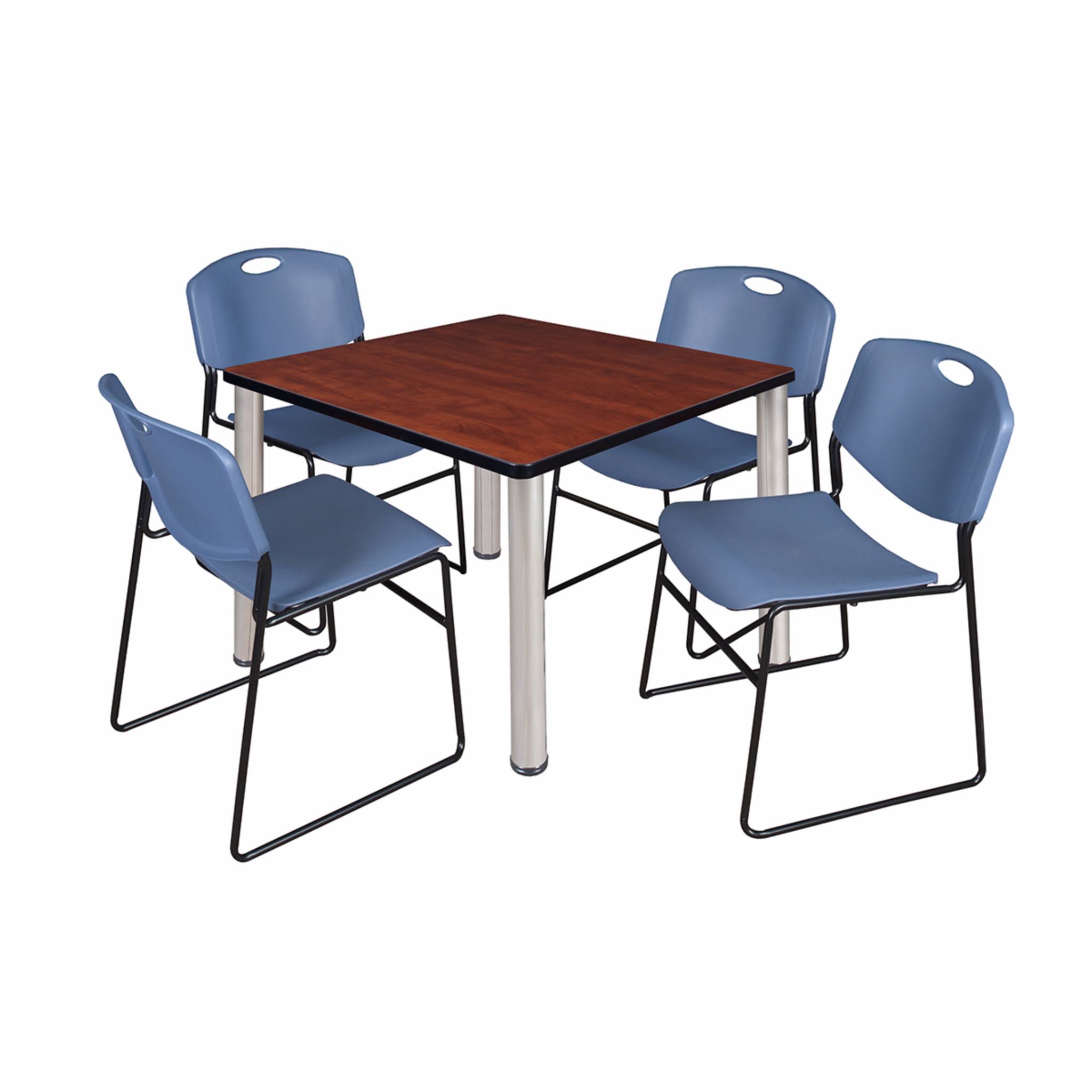 Square Breakroom Table with 4 Stack Chairs G4442