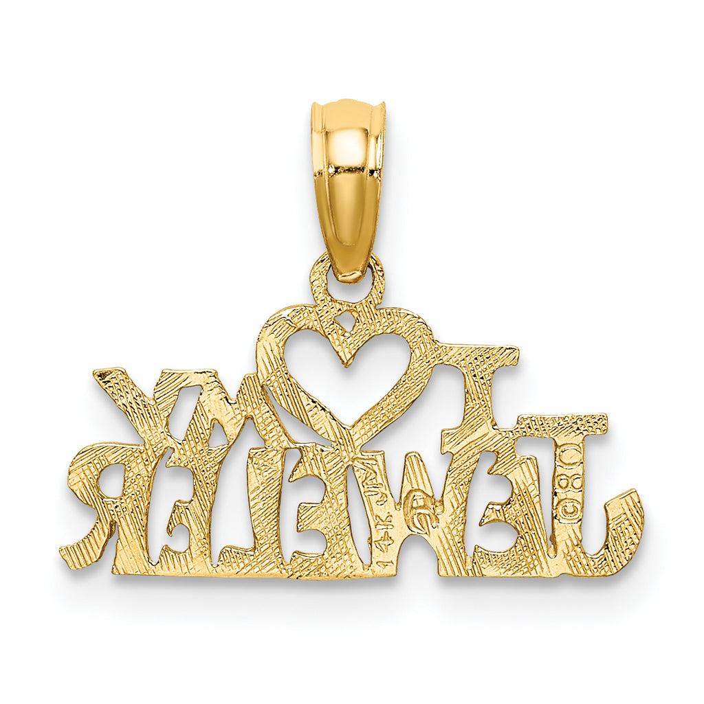 10K Yellow Gold Pendant Charm with Rope Chain Necklace 18'' G911