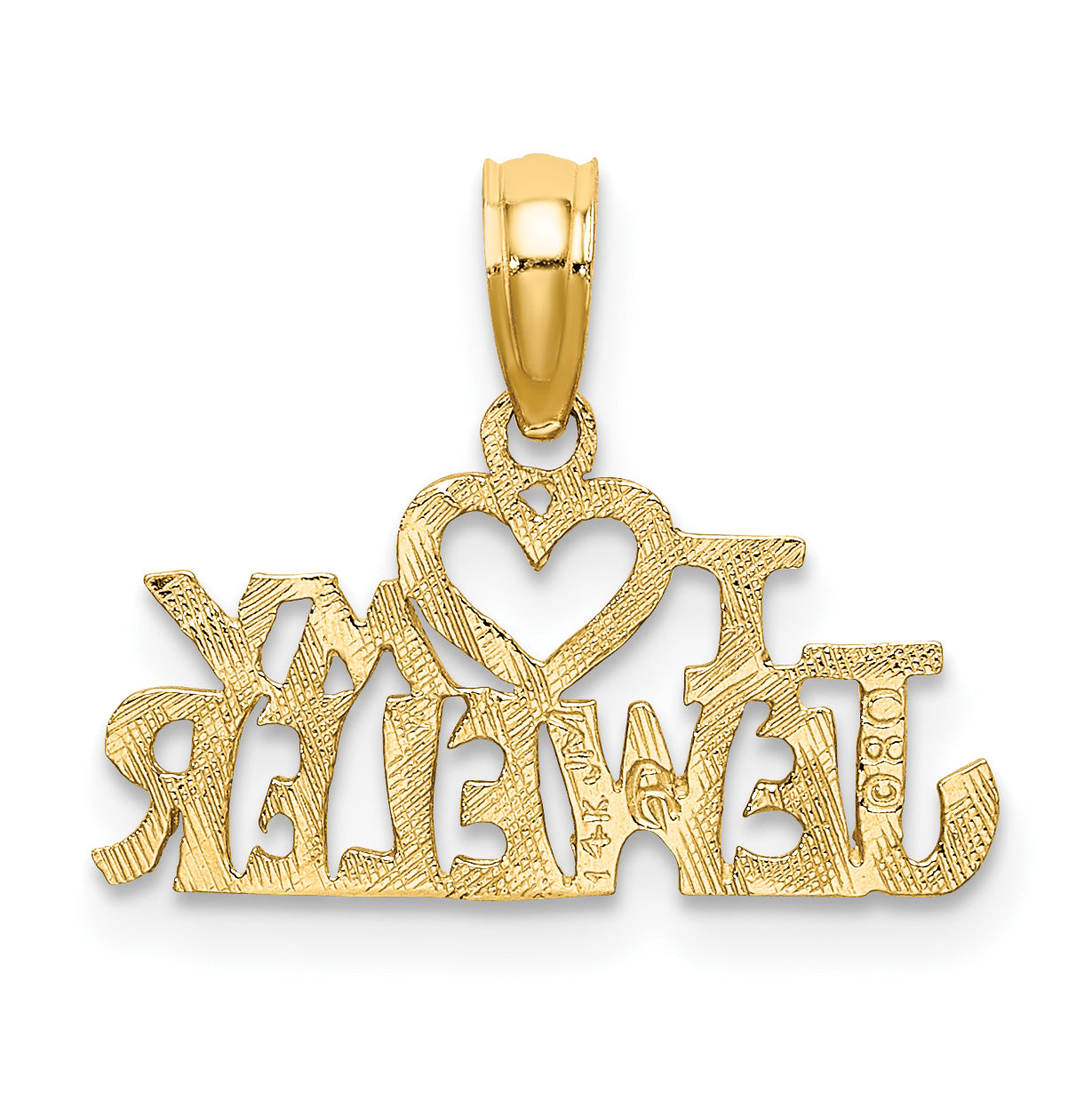 10K Yellow Gold Pendant Charm with Rope Chain Necklace 18'' G911