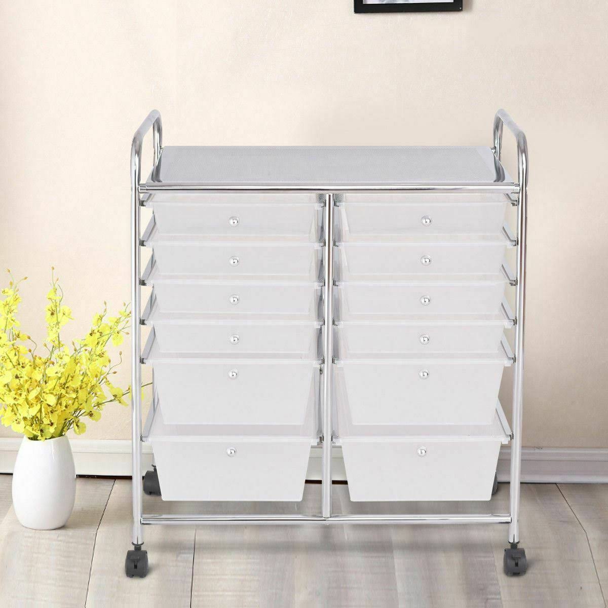12 Storage Drawer Rolling Cart L733
