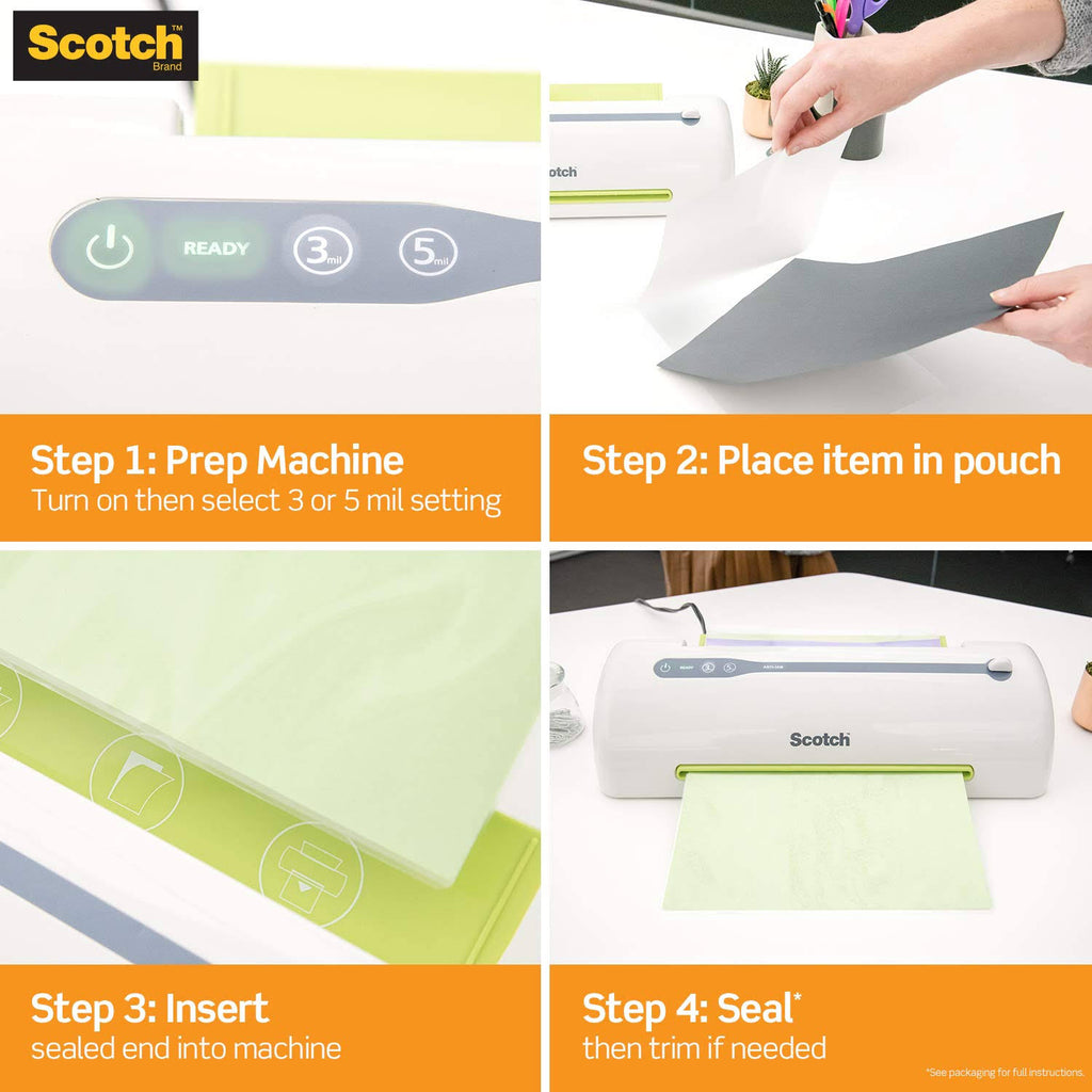 Thermal Laminating Pouches, 8.9 x 11.4-Inches, 3 Mil Thick, 200-Pack, Clear O20339