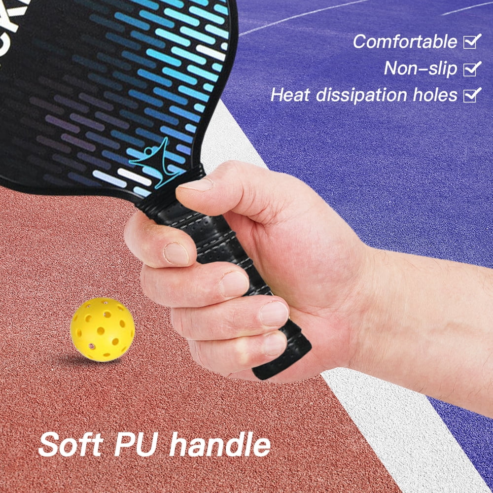 Carbon Fiber Pickleball Paddle Set with 2 Balls I238