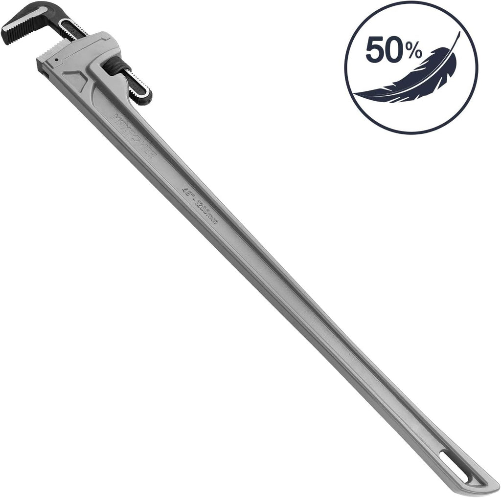 Aluminum Pipe Wrench 48-Inch Heavy Duty Straight Pipe Wrench W85570