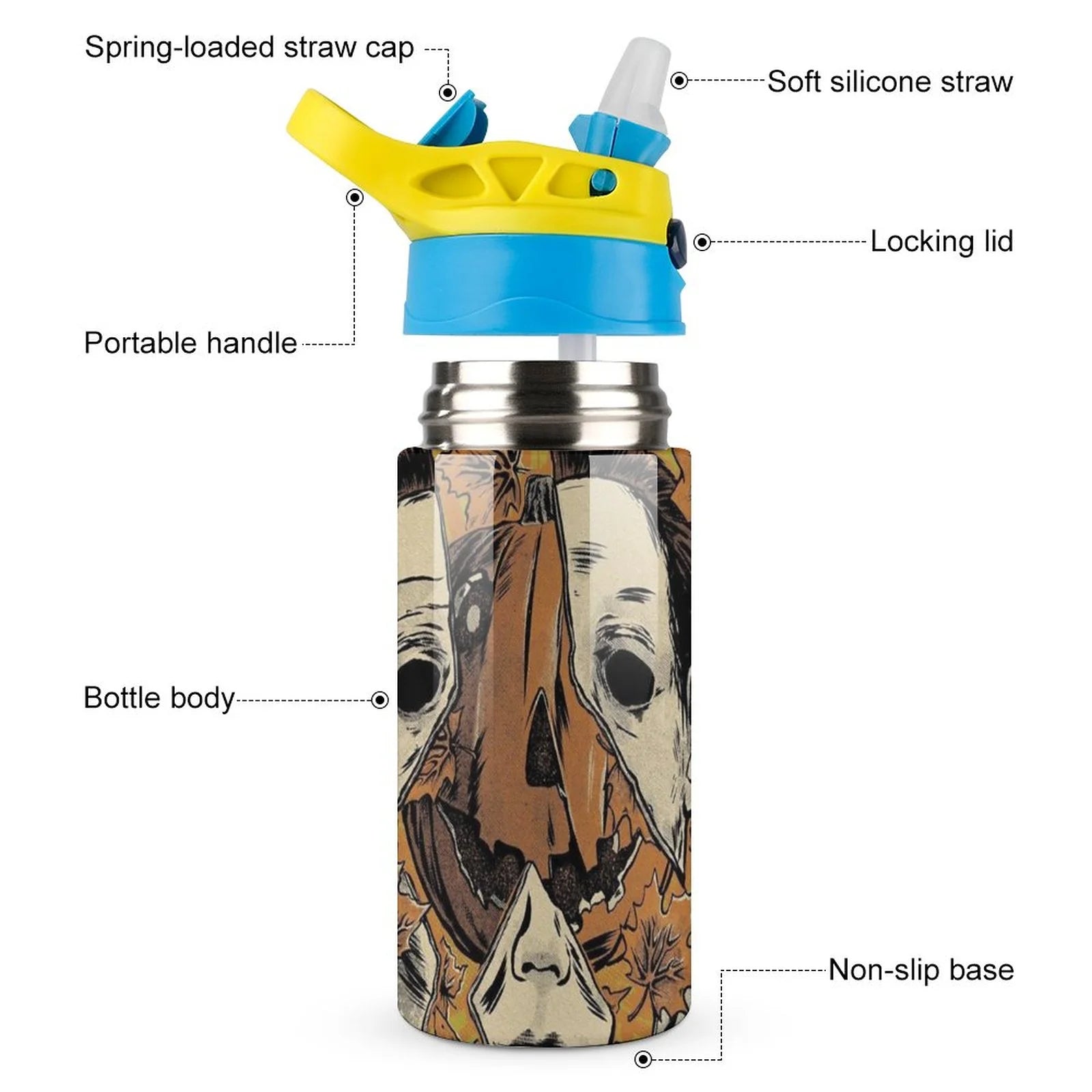 Insulated Stainless Steel Water Bottle with Straw T695582