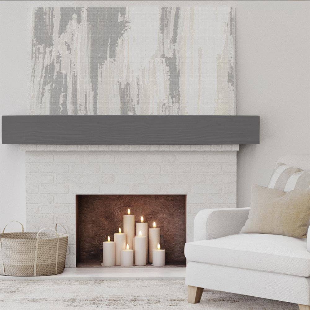 Sandblasted Faux Wood Fireplace Mantel W93934