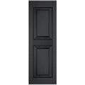 Black Raised Panel Shutters Pair E505