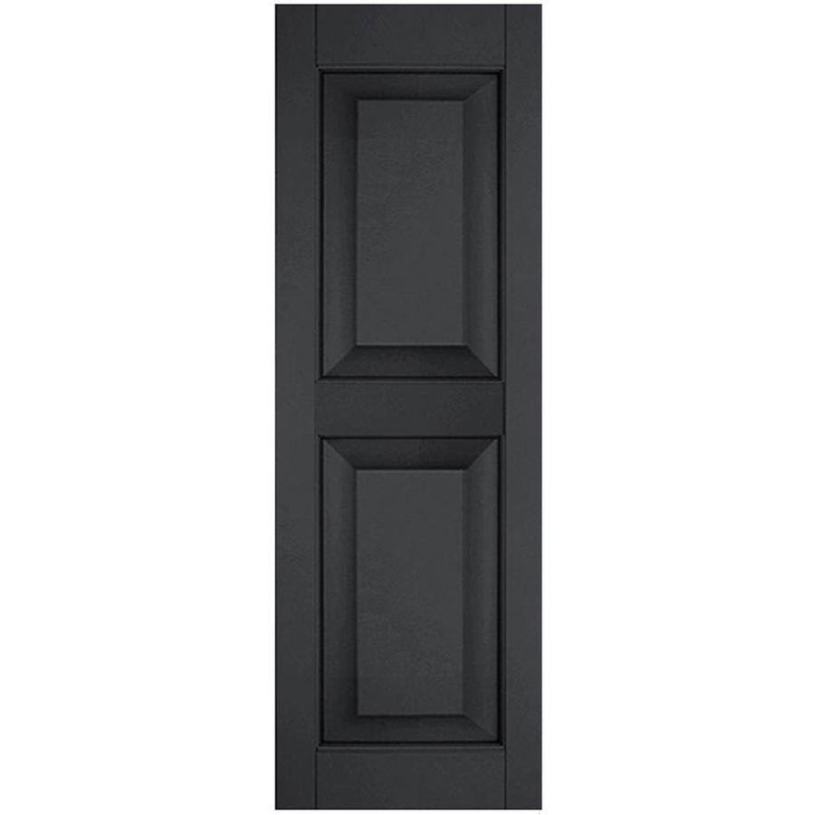 Black Raised Panel Shutters Pair E505