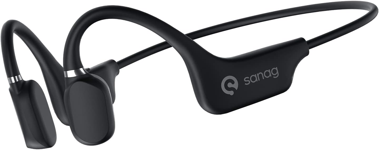 Open Ear Wireless Bluetooth Headset with Microphone, IP67 Sweat Resistant, Black, Pack of 2 M35981