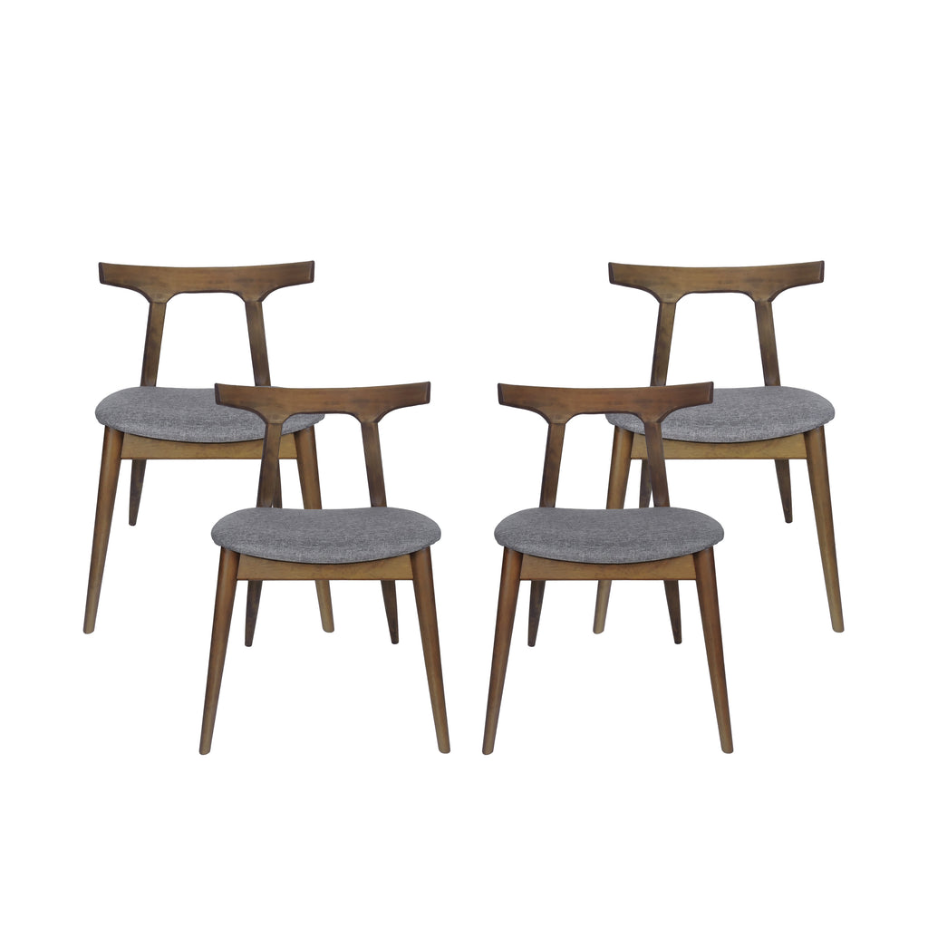 Set of 4 Fabric Upholstered Dining Chairs U3923