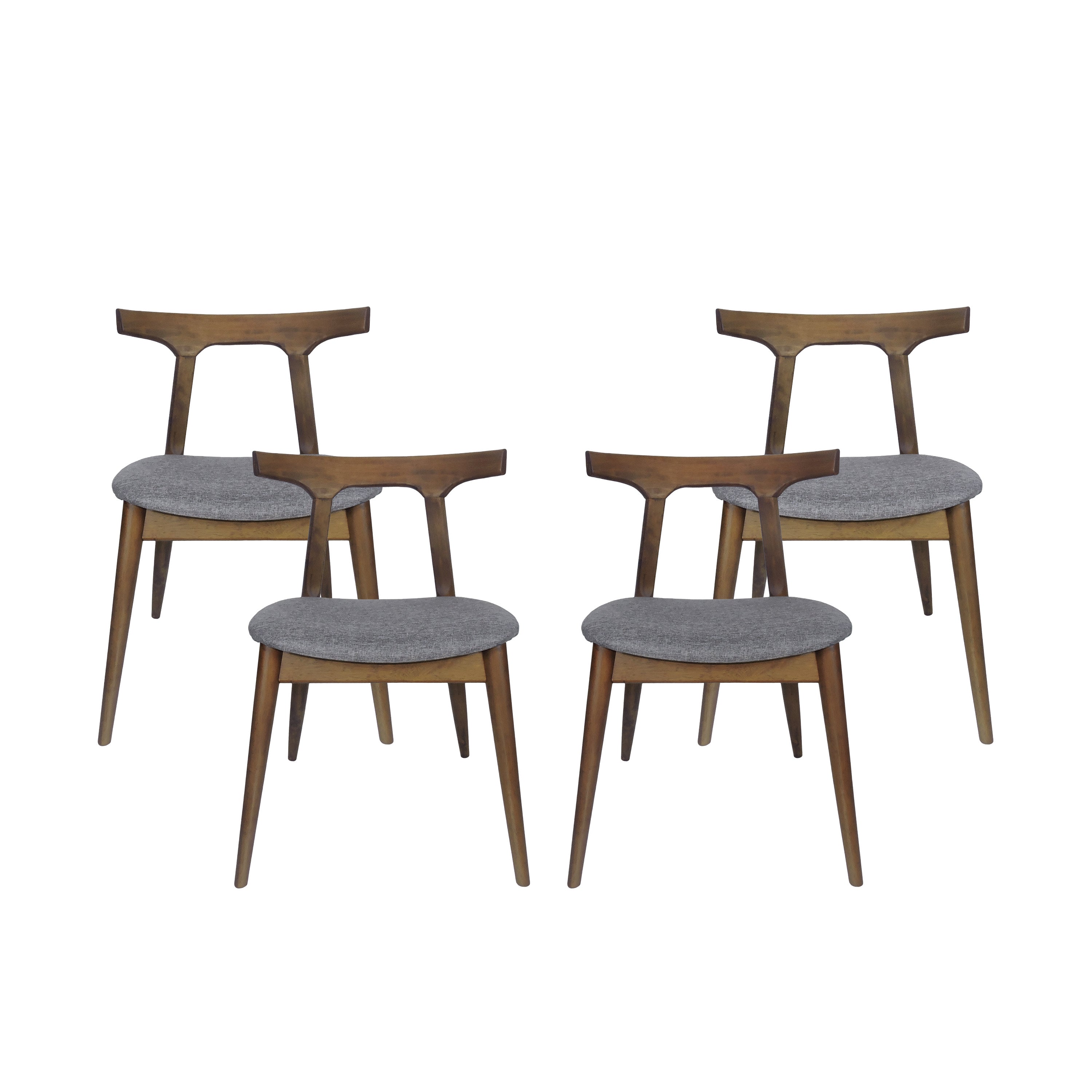 Set of 4 Fabric Upholstered Dining Chairs U3923