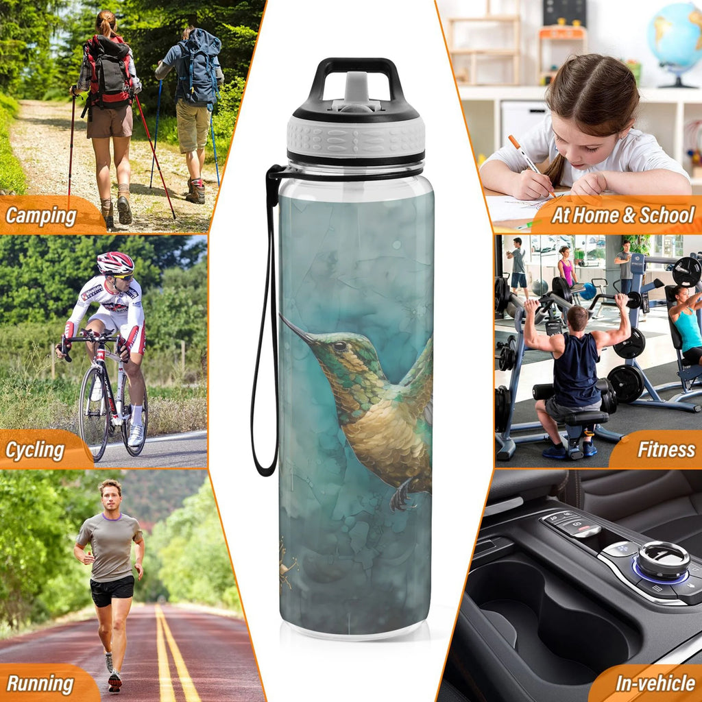 Green 32oz Tritan Water Bottle with Straw R337