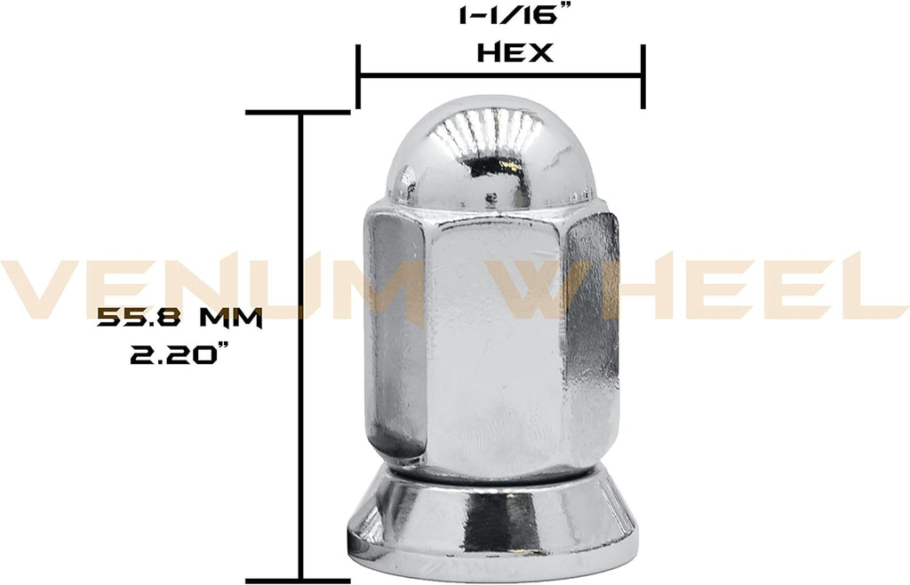 16 Pc Chrome Lug Nuts M14x1.5 Thread Pack of 2 S55653