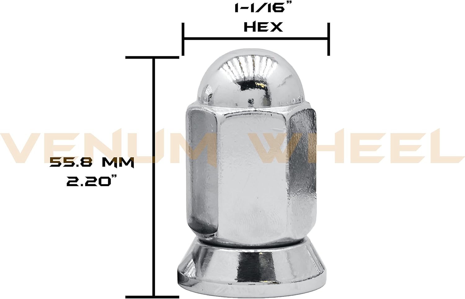 16 Pc Chrome Lug Nuts M14x1.5 Thread Pack of 2 S55653