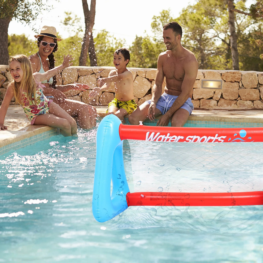 Inflatable Pool Float Set with Volleyball Net and Volleyballs B324