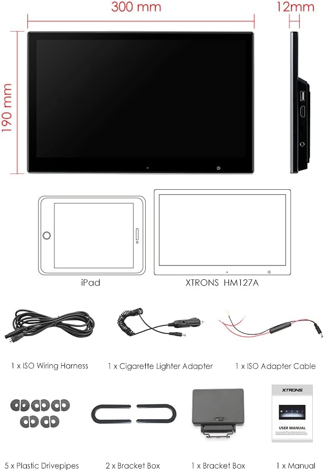 12.5 Inch Android Car Headrest Touch Screen Portable Video Player H756