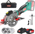 Cordless Mini Circular Saw with 4.0Ah Battery, 3 Blades, 3500RPM B126