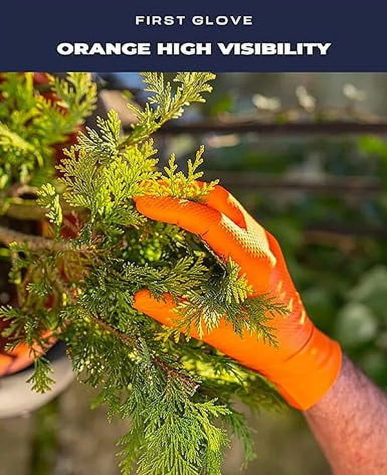 Heavy Duty Disposable Nitrile Gloves, Large, 1000 Ct., 8 Mil, Orange S407