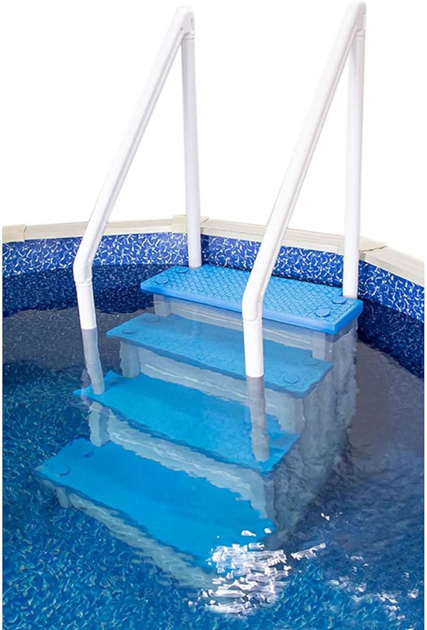 White Anti-Slip In-Pool Steps for Above Ground Pools X61350