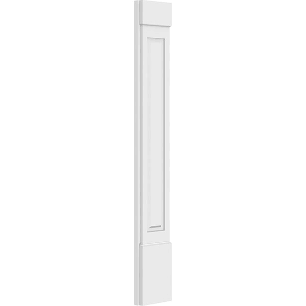 Raised Panel PVC Pilaster with Standard Capital and Base (Pair) W5534