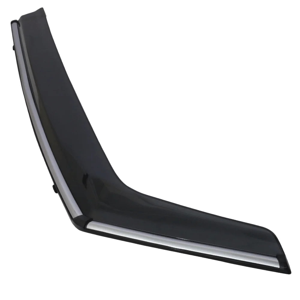 Polycarbonate Window Vent Visor Deflector Rain Guard with Chrome Trim 4Pc M9588