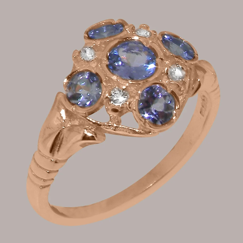 18k Rose Gold Tanzanite Diamond Ring D267025