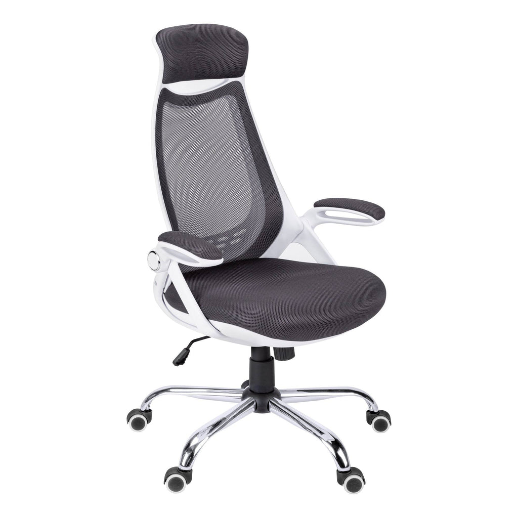 White/Gray Adjustable High Back Office Chair W4313