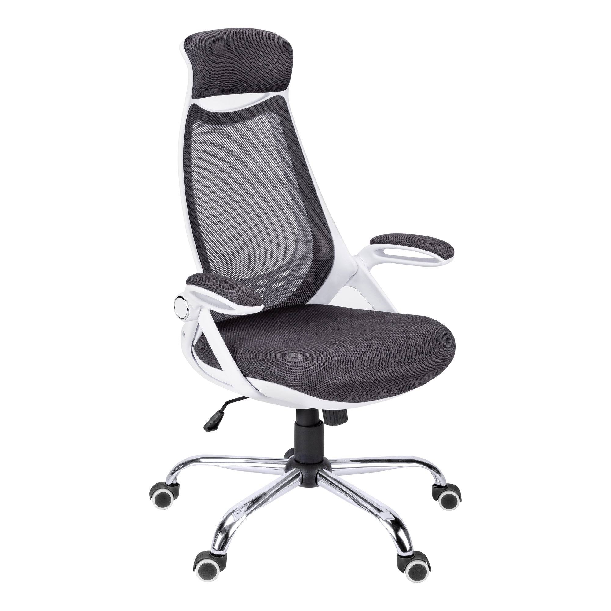 White/Gray Adjustable High Back Office Chair W4313
