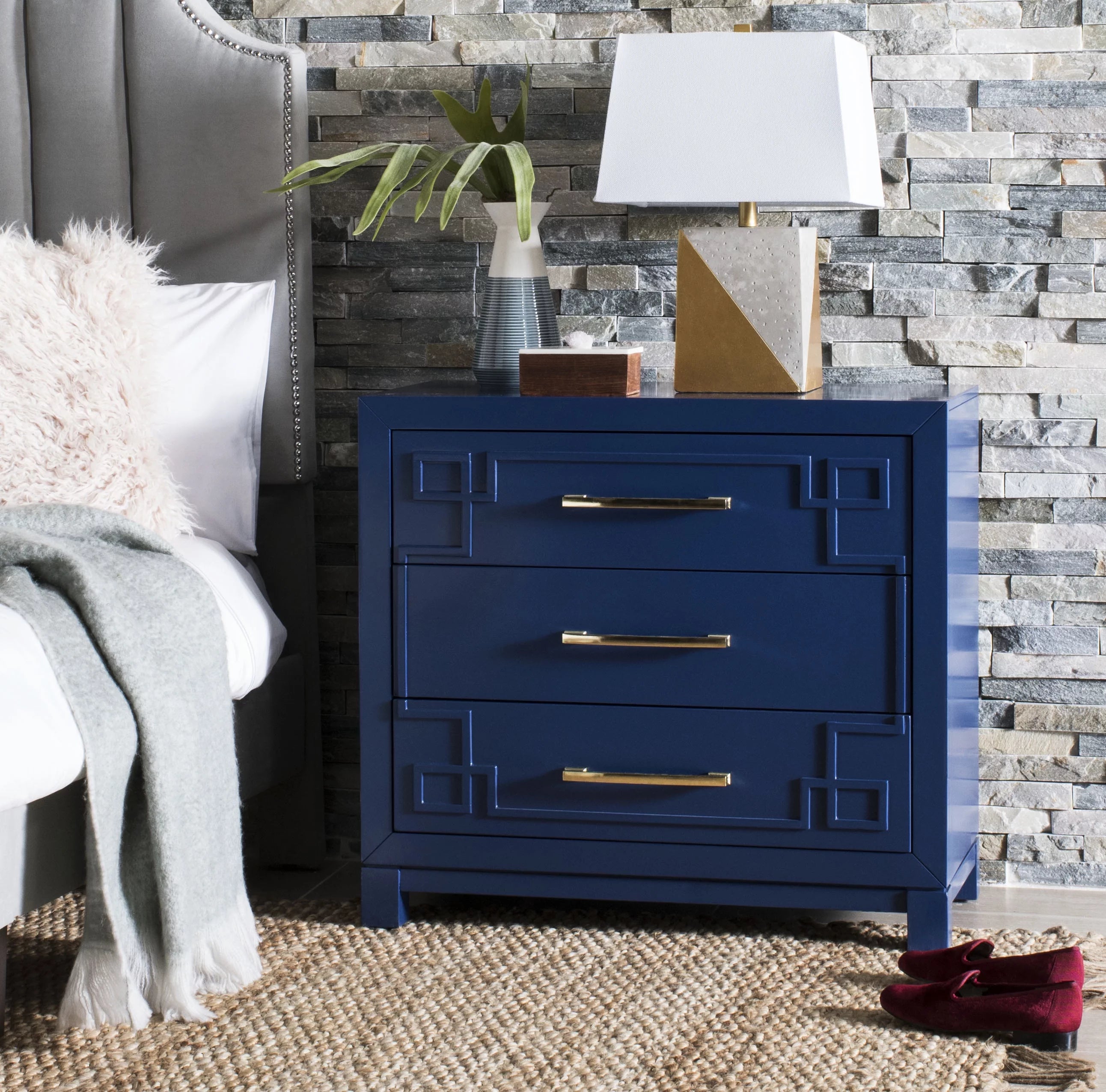 3 Drawer Chest Lapis Blue Gold M882133