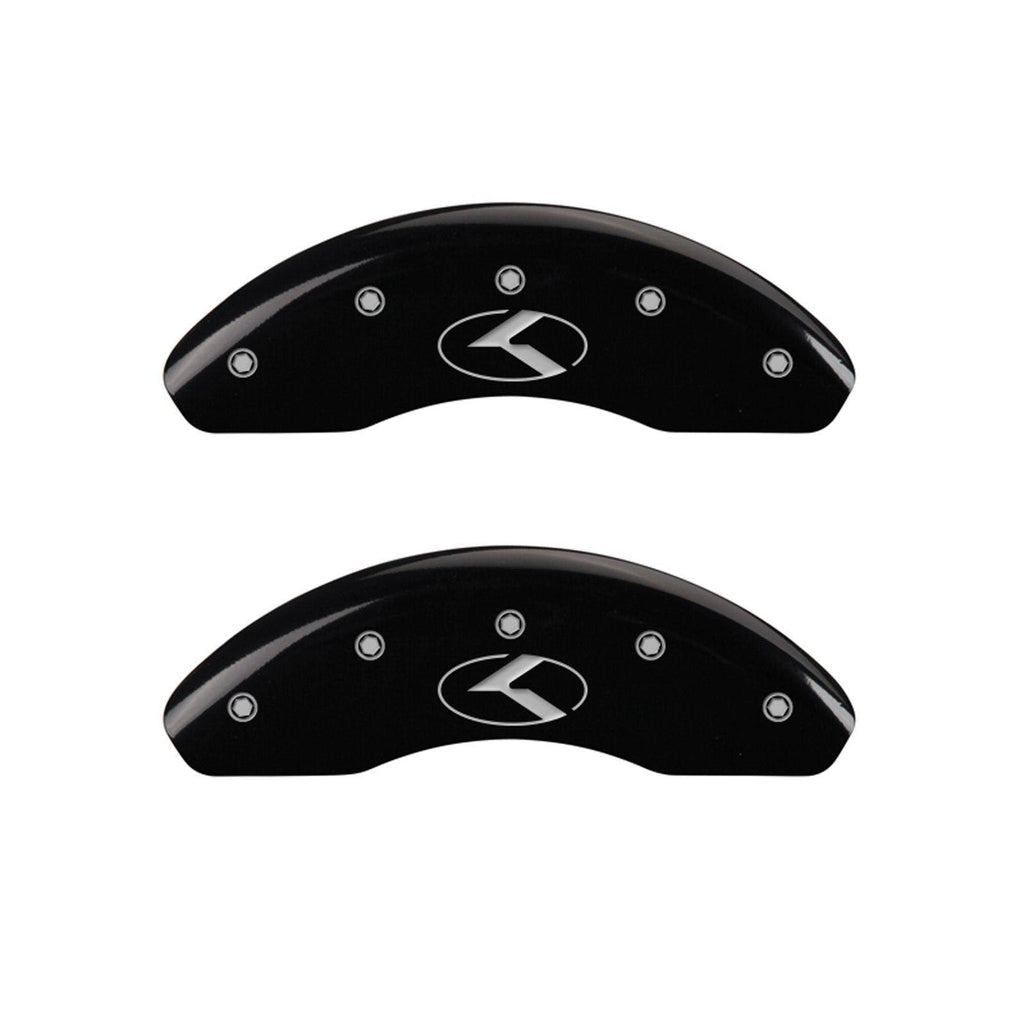 4 Caliper Covers Black Finish Silver U721